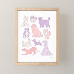 Pink and Purple Dogs 2 Mini Art Print Gallery Image 1