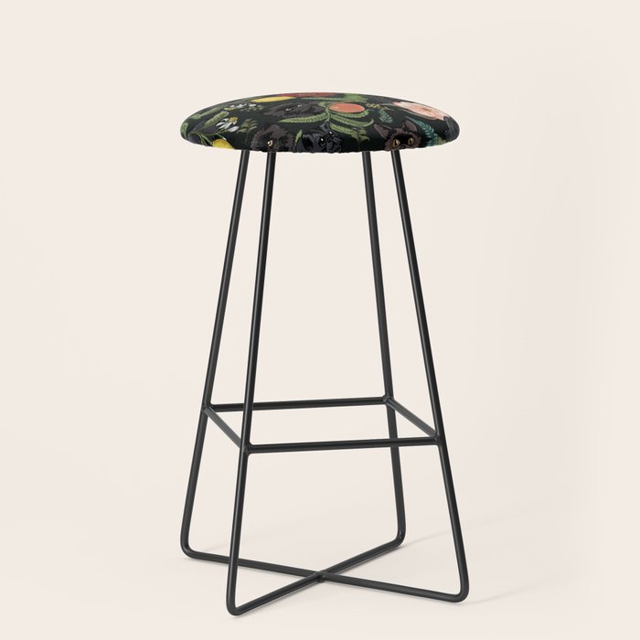 Botanical and Black Cats Stool Gallery Image 1