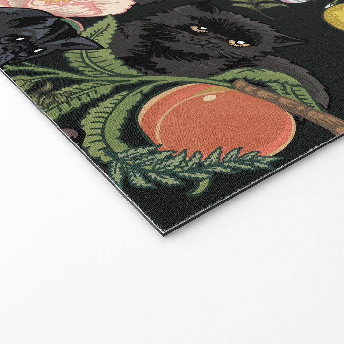 Botanical and Black Cats Welcome Mat Gallery Image 2