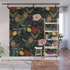 Botanical and Black Cats Wall Mural Gallery Image 1