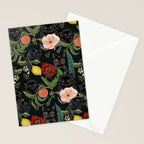 Botanical and Black Cats Stationery Card Gallery Image 2