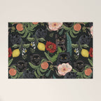 Botanical and Black Cats Welcome Mat Gallery Image 1