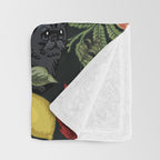 Botanical and Black Cats Throw Blanket Gallery Image 3