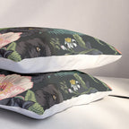 Botanical and Black Cats Pillow Sham Gallery Image 3