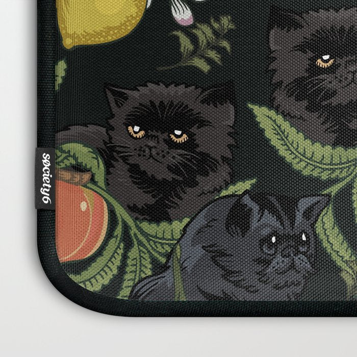Botanical and Black Cats Laptop Sleeve Gallery Image 3