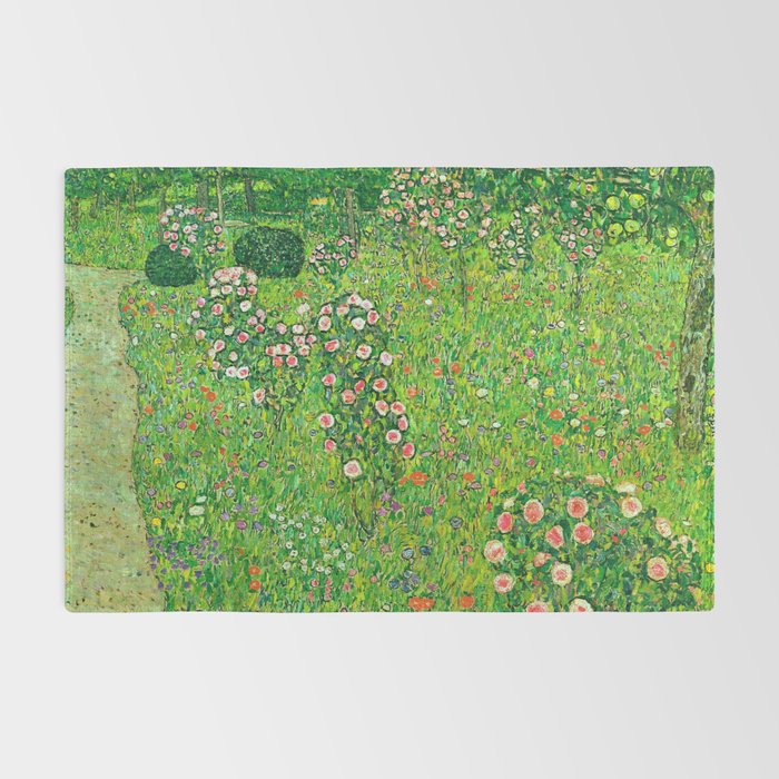 Gustav Klimt "Orchard With Roses" Rug Gallery Image 2