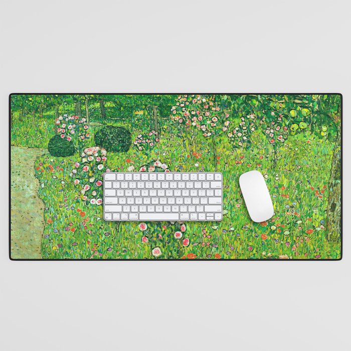 Gustav Klimt "Orchard With Roses" Desk Mat Gallery Image 1