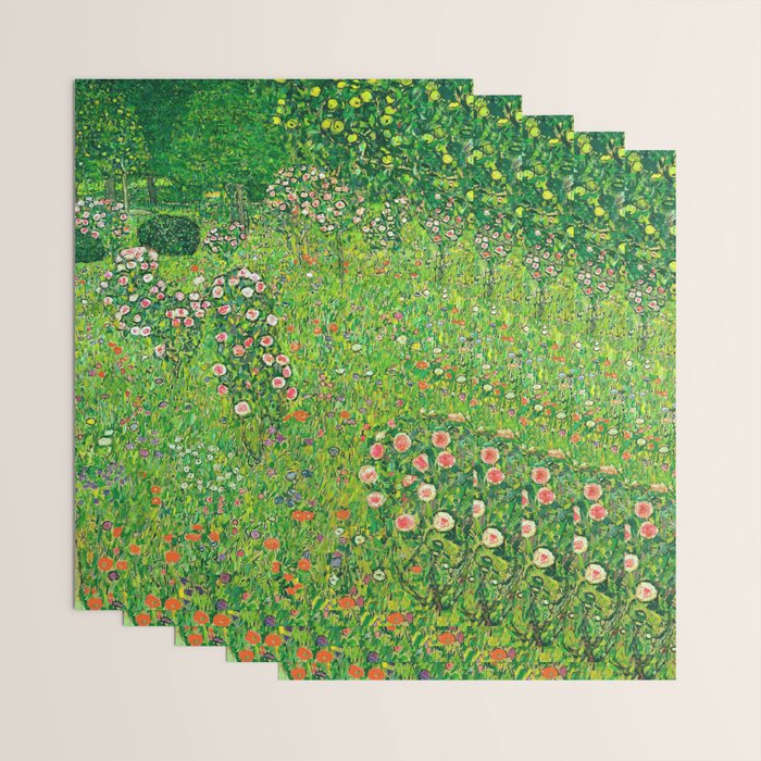 Gustav Klimt "Orchard With Roses" Wrapping Paper Gallery Image 3