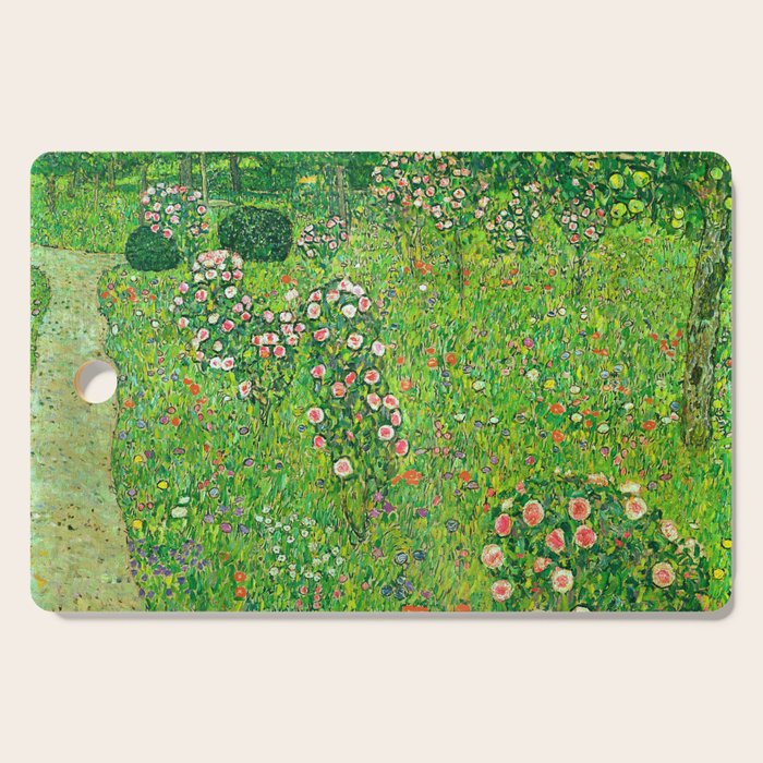 Gustav Klimt "Orchard With Roses" Cutting Board Gallery Image 1