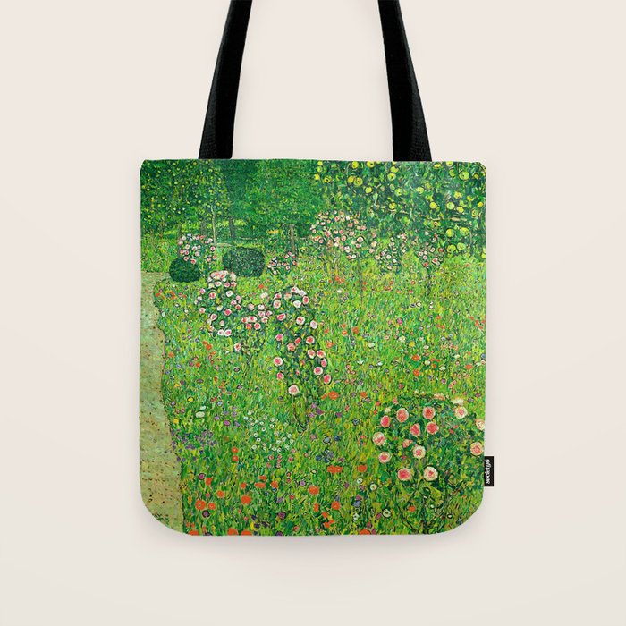 Gustav Klimt "Orchard With Roses" Tote Bag Gallery Image 1