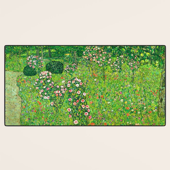 Gustav Klimt "Orchard With Roses" Desk Mat Gallery Image 3