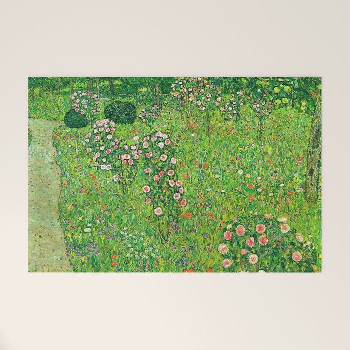 Gustav Klimt "Orchard With Roses" Welcome Mat Gallery Image 1