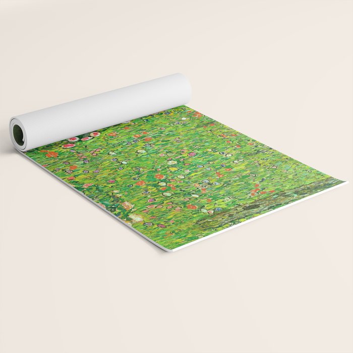 Gustav Klimt "Orchard With Roses" Yoga Mat Gallery Image 2