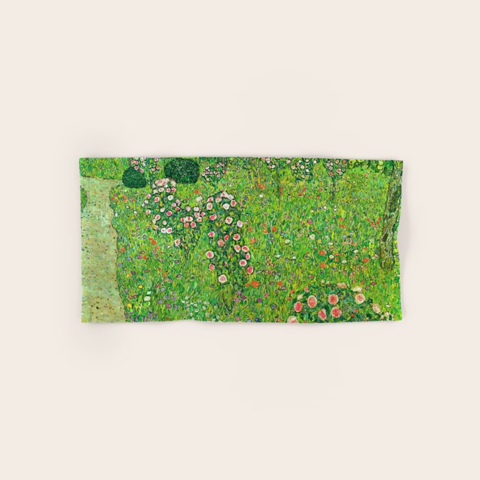 Gustav Klimt "Orchard With Roses" Bath Towel Gallery Image 1