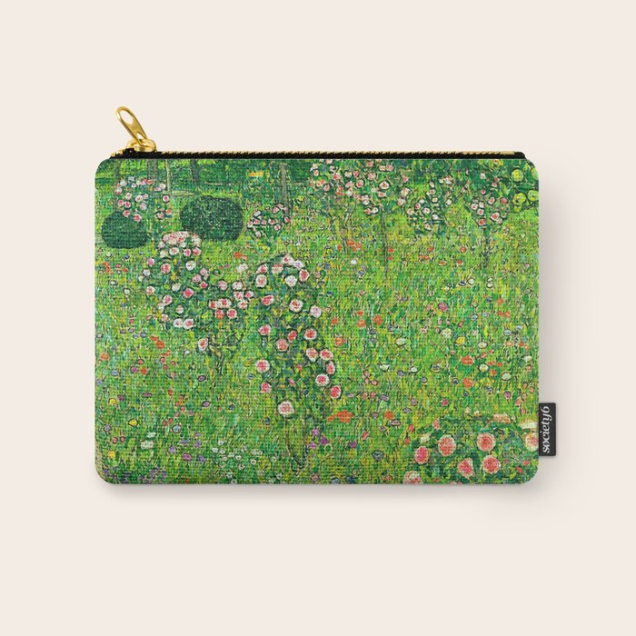 Gustav Klimt "Orchard With Roses" Carry All Pouch Gallery Image 1