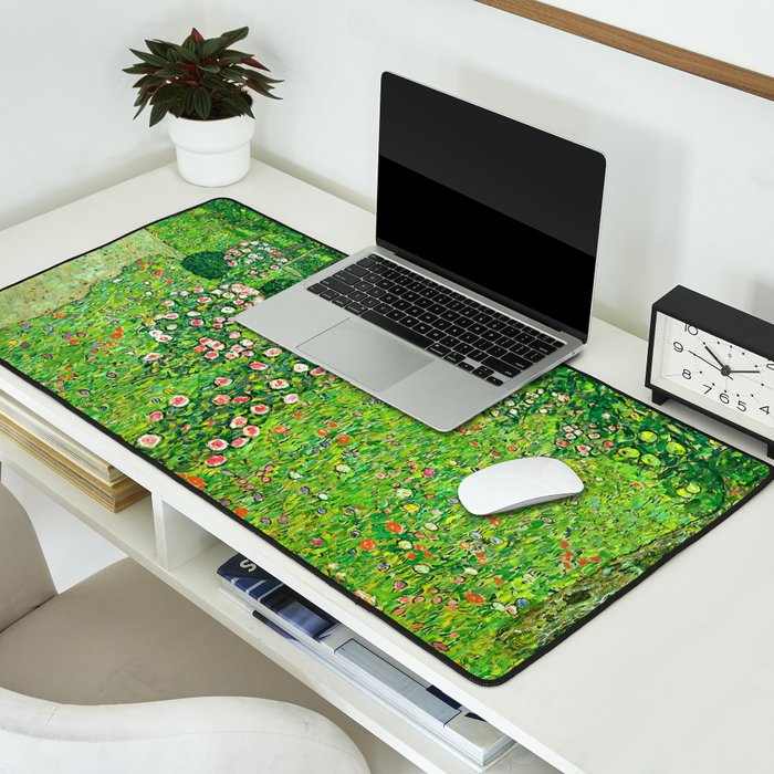 Gustav Klimt "Orchard With Roses" Desk Mat Gallery Image 2