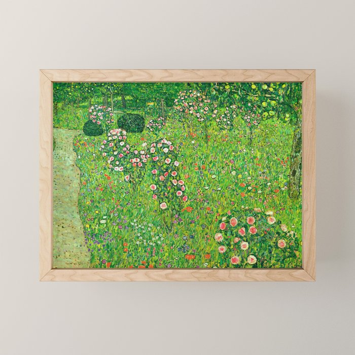 Gustav Klimt "Orchard With Roses" Mini Art Print Gallery Image 1
