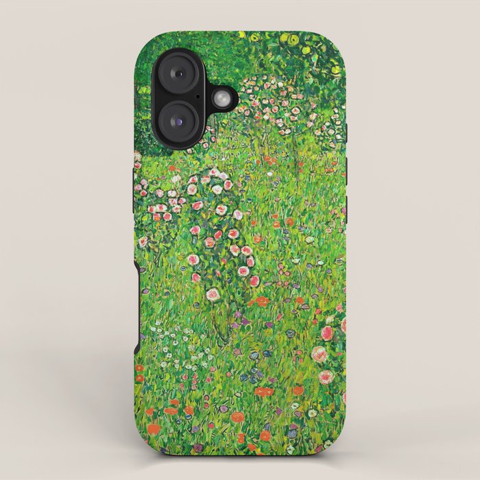 Gustav Klimt "Orchard With Roses" iPhone Case Gallery Image 1