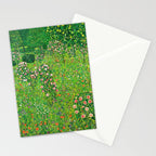 Gustav Klimt "Orchard With Roses" Stationery Card Gallery Image 2