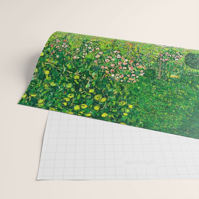 Gustav Klimt "Orchard With Roses" Wrapping Paper Gallery Image 2