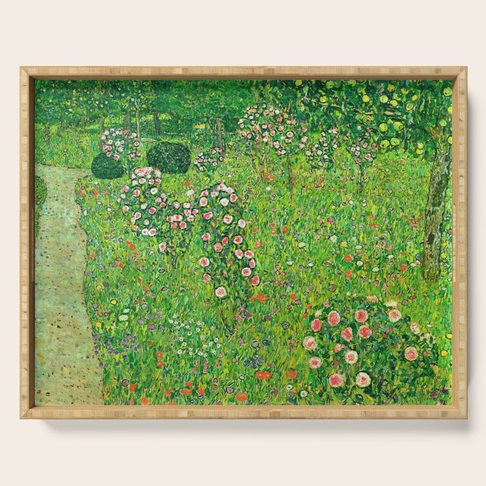 Gustav Klimt "Orchard With Roses" Serving Tray Gallery Image 1