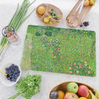 Gustav Klimt "Orchard With Roses" Cutting Board Gallery Image 2