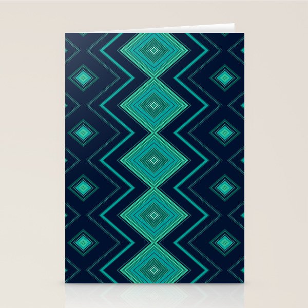 Indigo Teal Geo Stationery Card Gallery Image 2