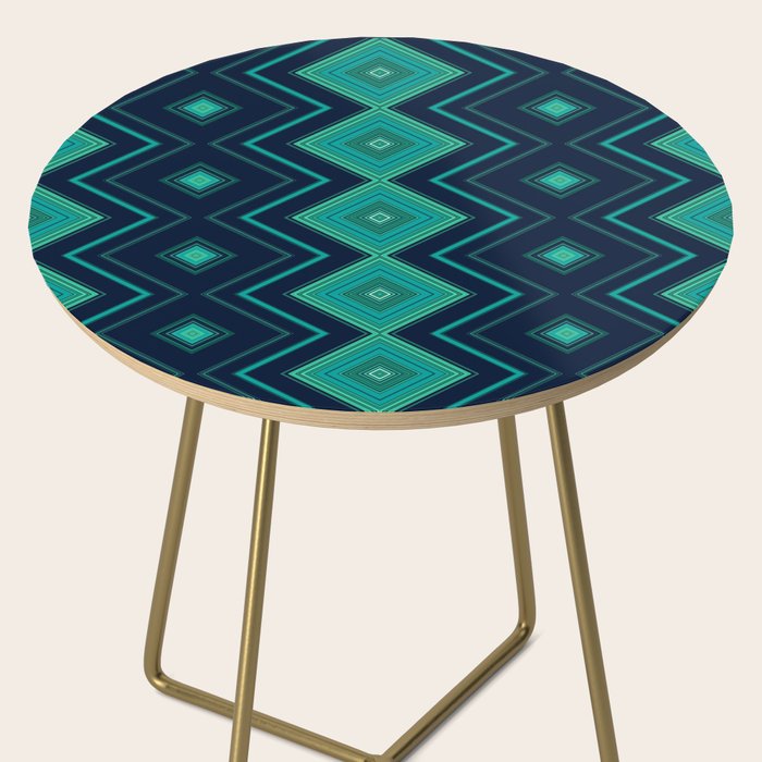 Indigo Teal Geo Side Table Gallery Image 2