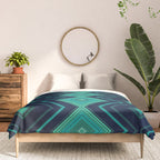 Indigo Teal Geo Comforter Gallery Image 3