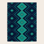 Indigo Teal Geo Poster Gallery Image 4