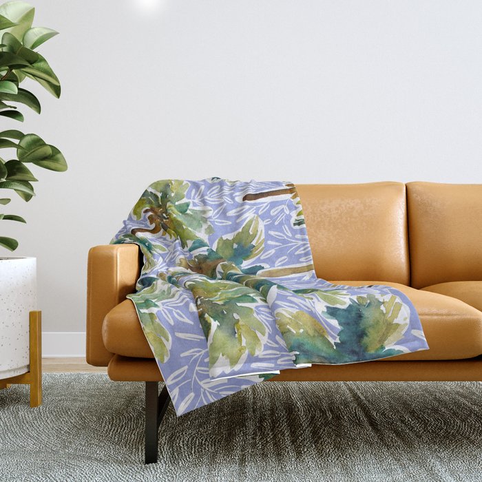 Island Dreams - Blue Throw Blanket Gallery Image 1