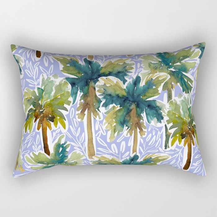 Island Dreams - Blue Rectangular Pillow Gallery Image 1