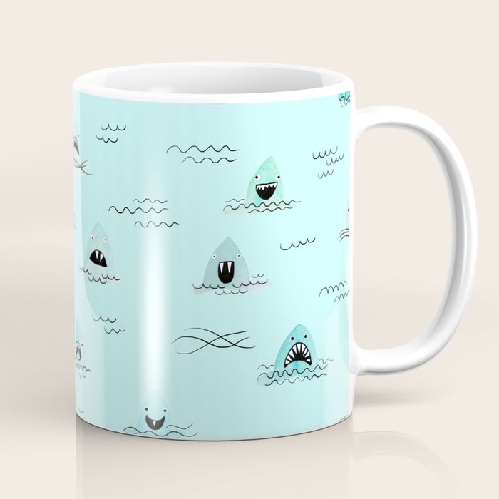 Sharkhead - Shark Pattern Coffee Mug Gallery Image 1