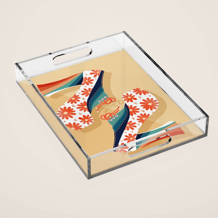Disco Platforms â Retro Rainbow Acrylic Tray Gallery Image 1
