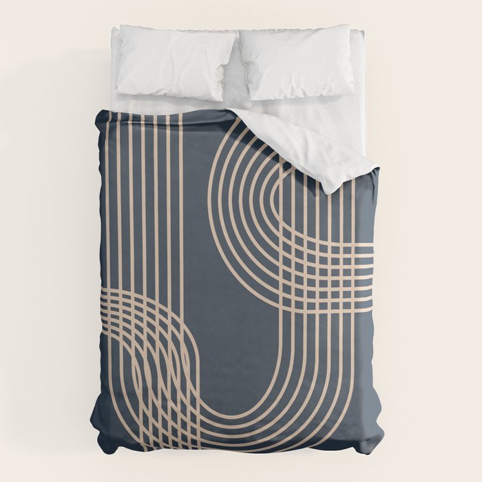 Lines in Midnight Duvet Cover Gallery Image 6