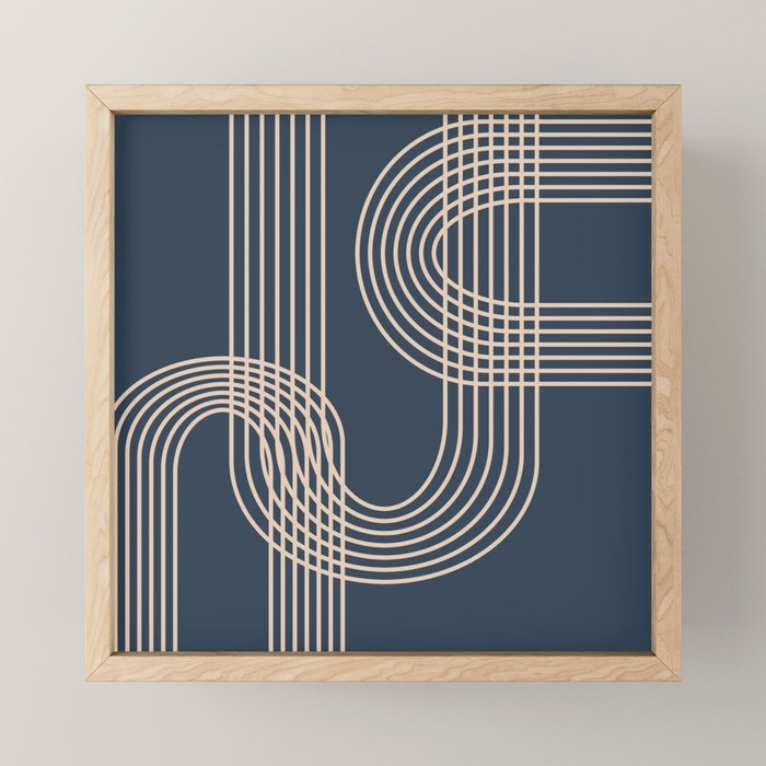 Lines in Midnight Mini Art Print Gallery Image 1