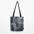 Lines in Midnight Tote Bag Gallery Image 2