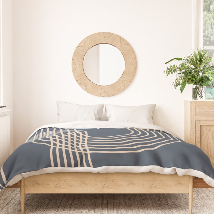 Lines in Midnight Duvet Cover Gallery Image 3