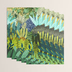 Wild Jungle Painting, Forest Dark Botanical Nature, Plants Tropical Eclectic Modern Illustration Wrapping Paper Gallery Image 3