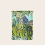 Wild Jungle Painting, Forest Dark Botanical Nature, Plants Tropical Eclectic Modern Illustration Wall Hanging Gallery Image 1