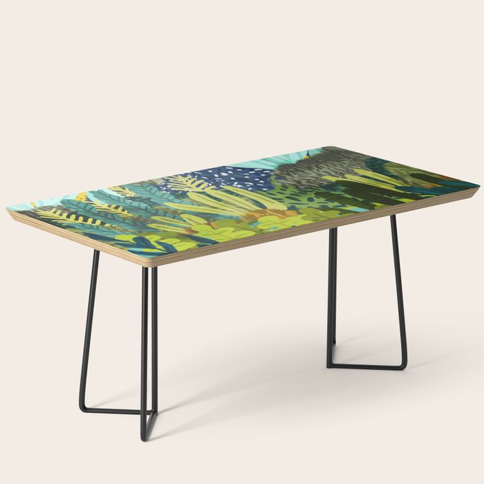 Wild Jungle Painting, Forest Dark Botanical Nature, Plants Tropical Eclectic Modern Illustration Coffee Table Gallery Image 1