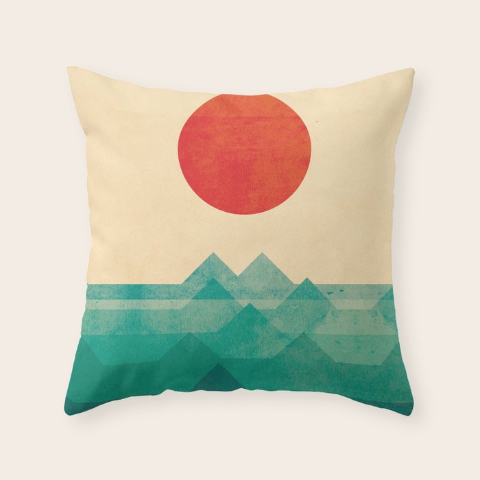 The ocean, the sea, the wave Throw Pillow Gallery Image 6