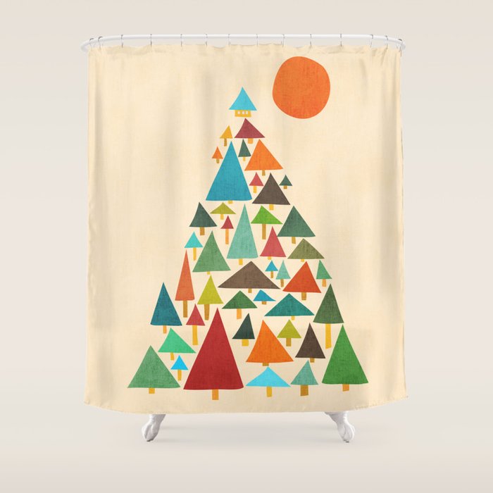 The house at the pine forest Shower Curtain Gallery Image 1