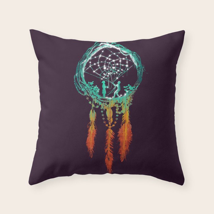 Dream Catcher (the rustic magic) Throw Pillow Gallery Image 6
