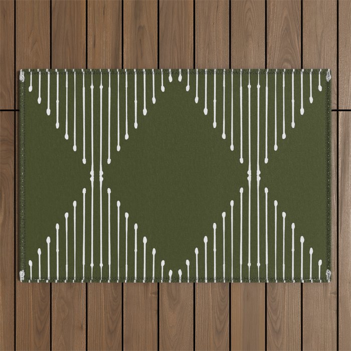 Geo (Olive Green) Outdoor Rug Gallery Image 1