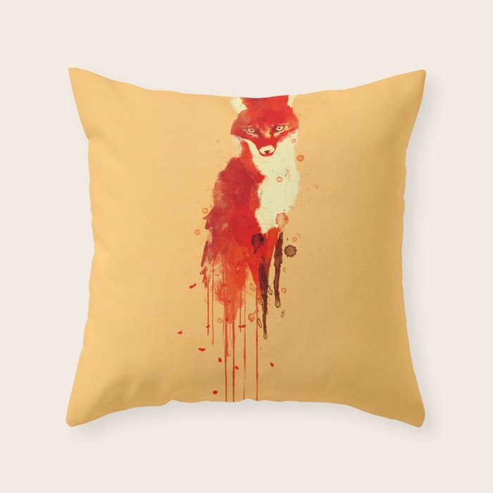 The fox, the forest spirit Throw Pillow Gallery Image 6