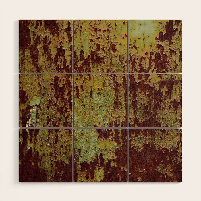 Pretty Green Abstract Texture I Wood Wall Art Gallery Image 1