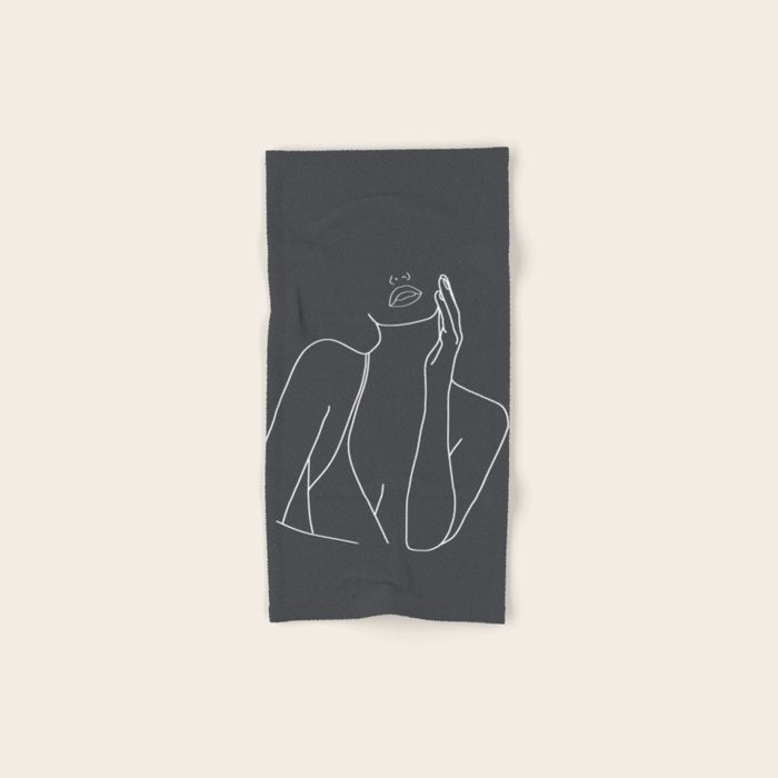 Minimal Line Art of a Woman Towels Gallery Image 1