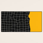 Sunkissed Gold | Warp Grid: Midnight Black Edition Desk Mat Gallery Image 3