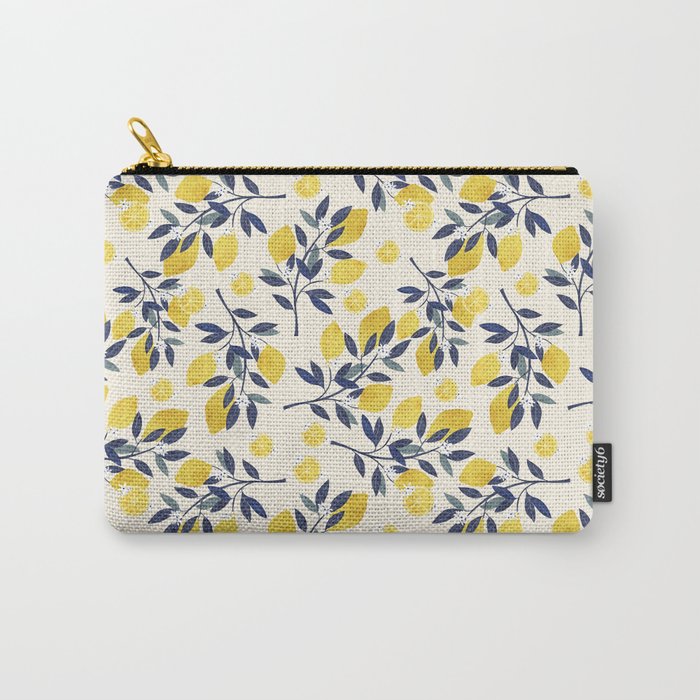 Mediterranean lemon branch pattern Carry All Pouch Gallery Image 1